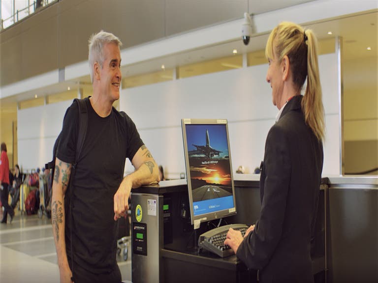 Henry Rollins and a TSA Agent in Tom Bradley International at LAX