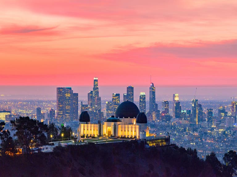 Griffith Observatory Pink Sky Hero