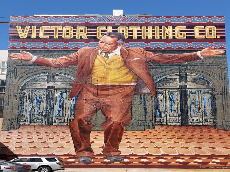 "The Pope of Broadway" mural in Downtown LA